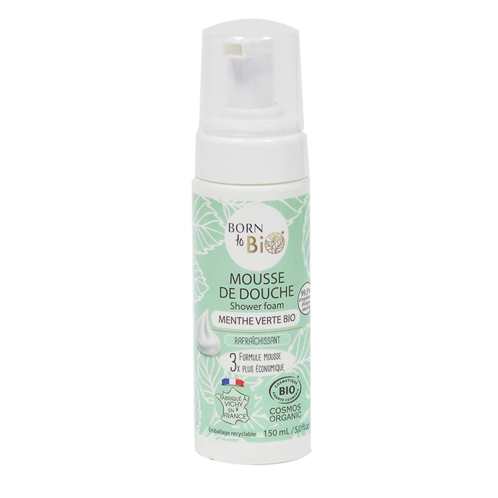 Mousse de douche à la menthe verte - Certifiée biologique